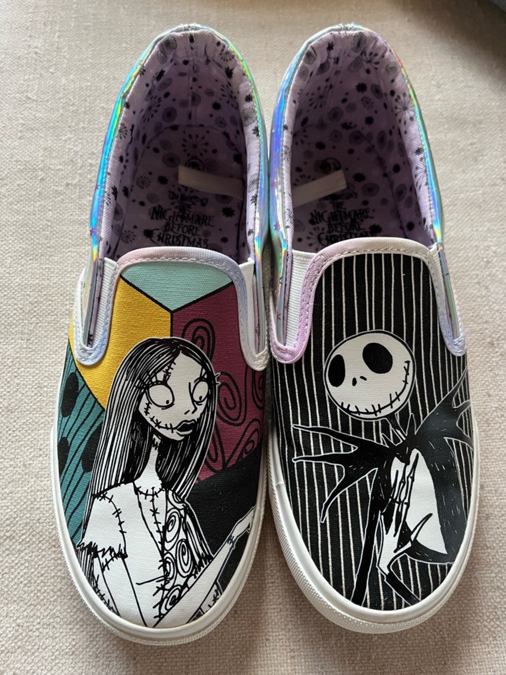 Disney The Nightmare Before Christmas Pink & Black Graphic Slip-On Insole